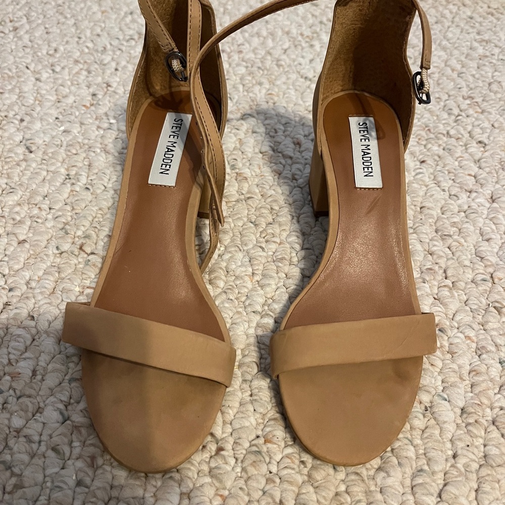 Steve Madden Tan Strappy Heels